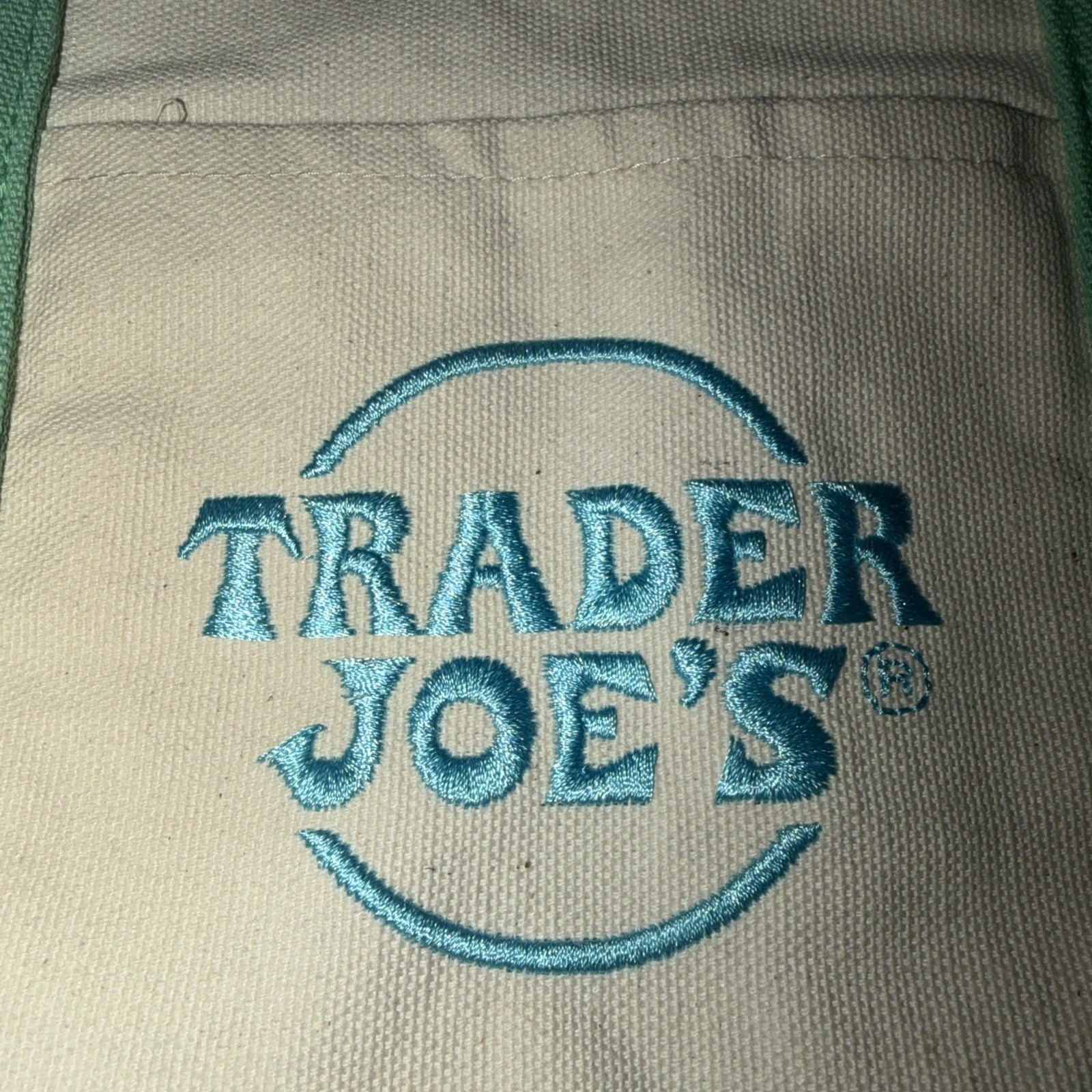 Trader Joe's 2026 Spring Mini Pastel Mint Green Canvas Tote Bag New But Read gallery
