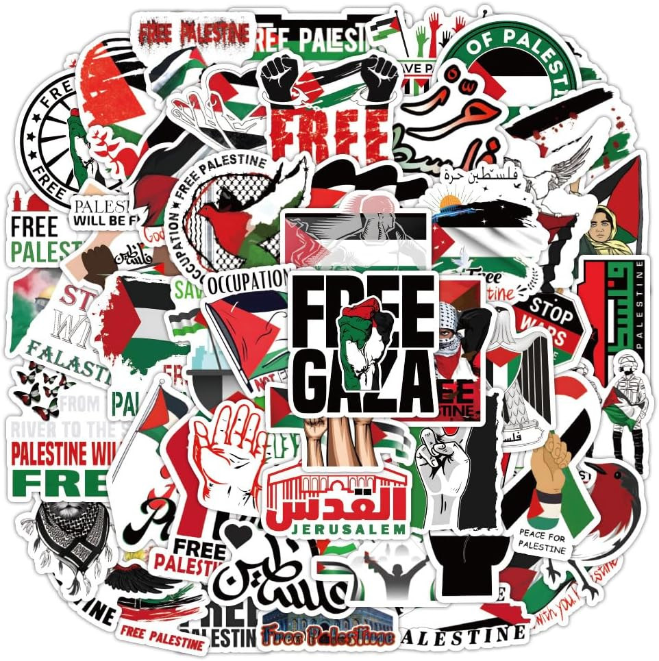 100Pcs Free Palestine Stickers Freedom Vinyl Palestine Stickers for Water Bottle gallery