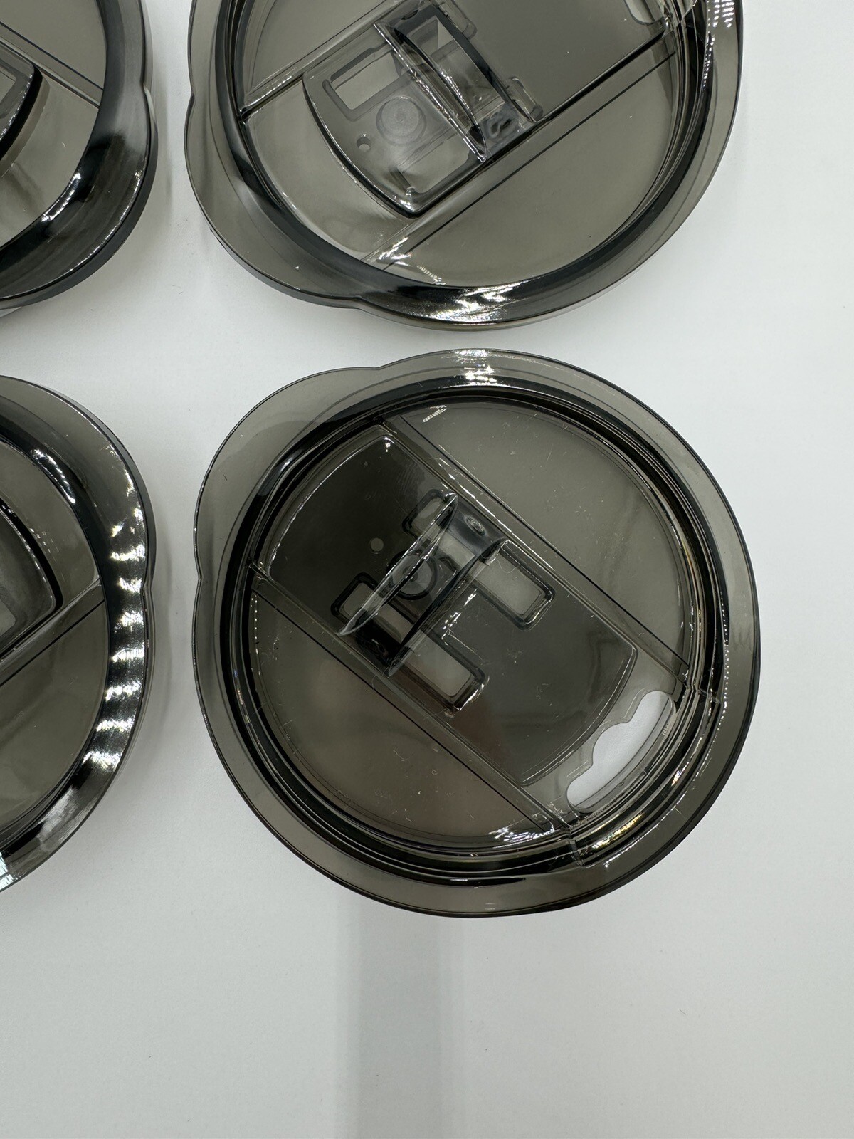 Tumbler Replacement Classic Lids 4 Pack Slide Close Black Clear Fits Most 20 oz gallery