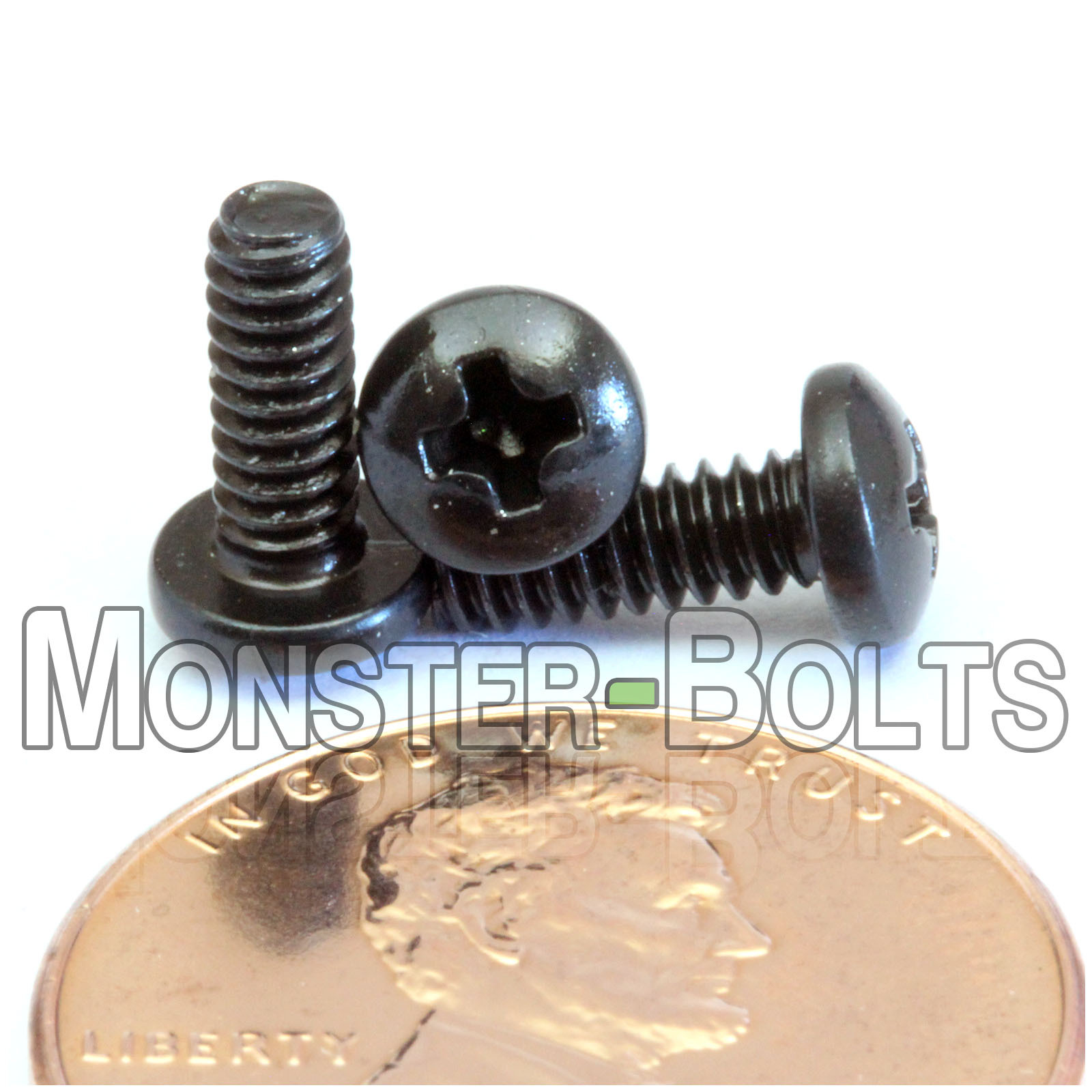 #4-40 Phillips Pan Head Machine Screws, Steel w/ Black Oxide Coarse SAE US Inch gallery