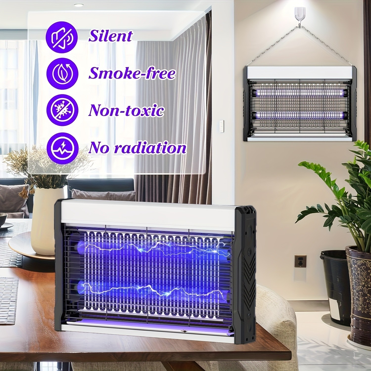 NEW Bug Zapper 3200V Electronic Mosquito Zapper for Outdoor/ Indoor Waterproof N gallery