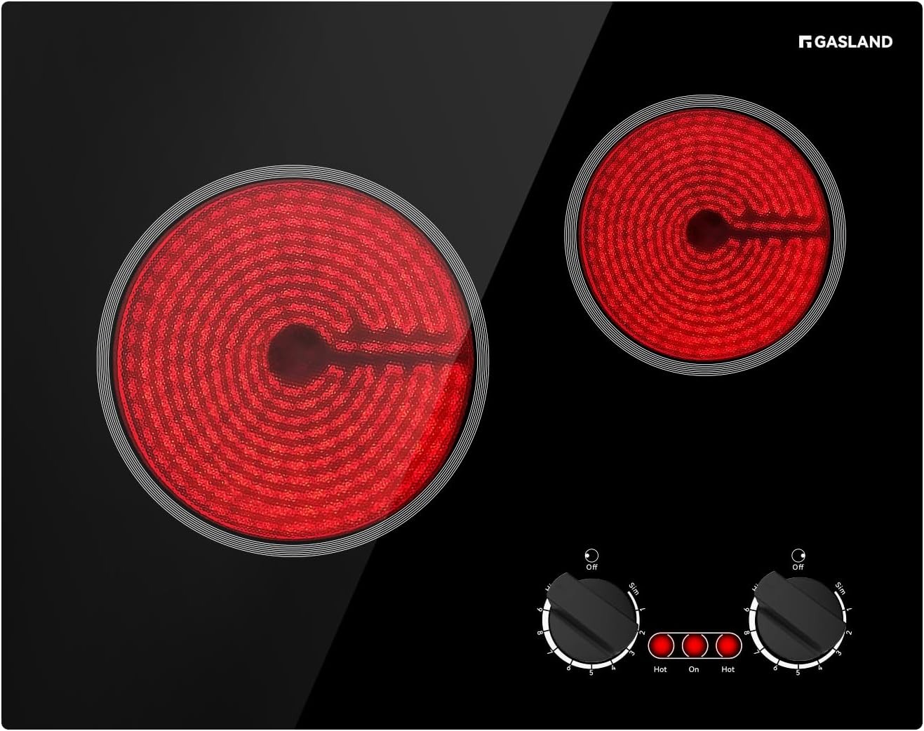 21 In. Electric Cooktop 2 Burners, Built in UL Certified, 3700W Ceramic Stovetop gallery
