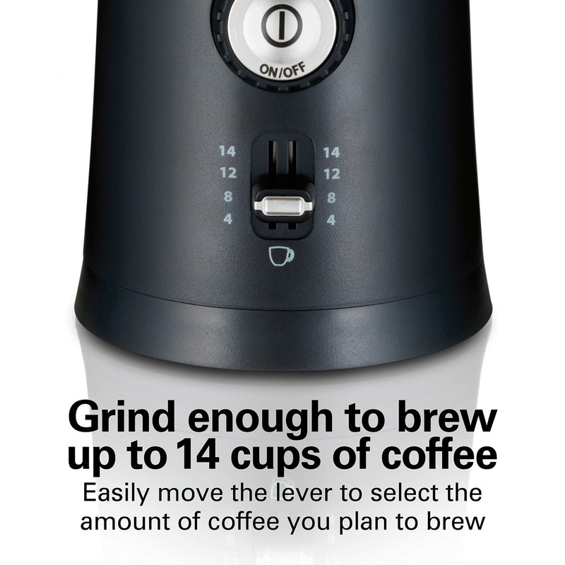 Hamilton Beach Custom Grind 5 Setting Coffee Grinder Brew 14-Cups 80393FG gallery