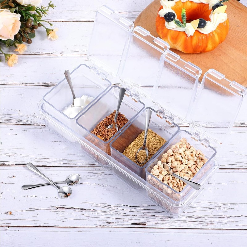 8pc Mini Tiny Spoons for Spices Jars 2.95" Stainless Steel Small Condiment Scoop gallery