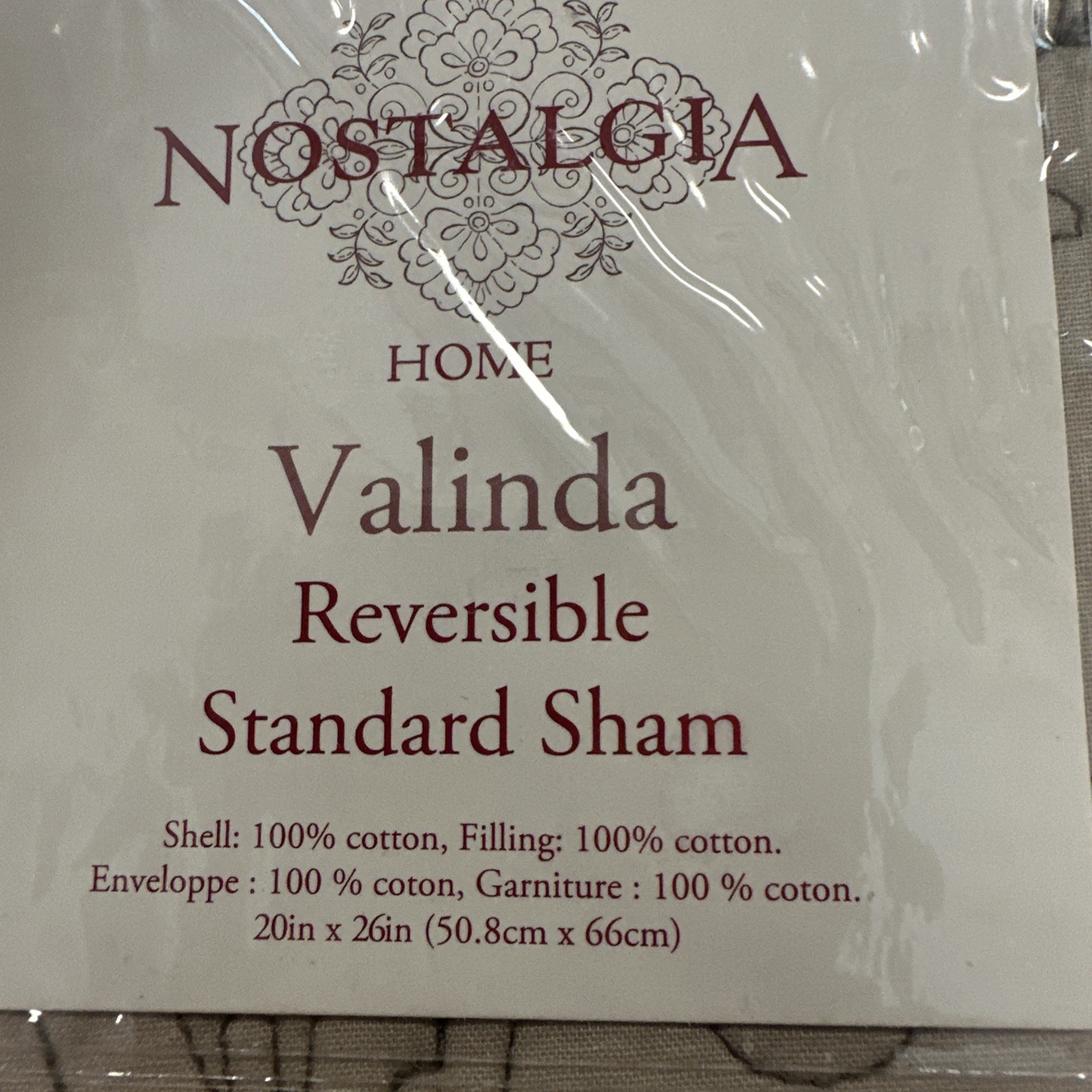 NOSTALGIA HOME Valinda Reversible Quilted Standard Pillow Shams Mocha/Tan NiP gallery