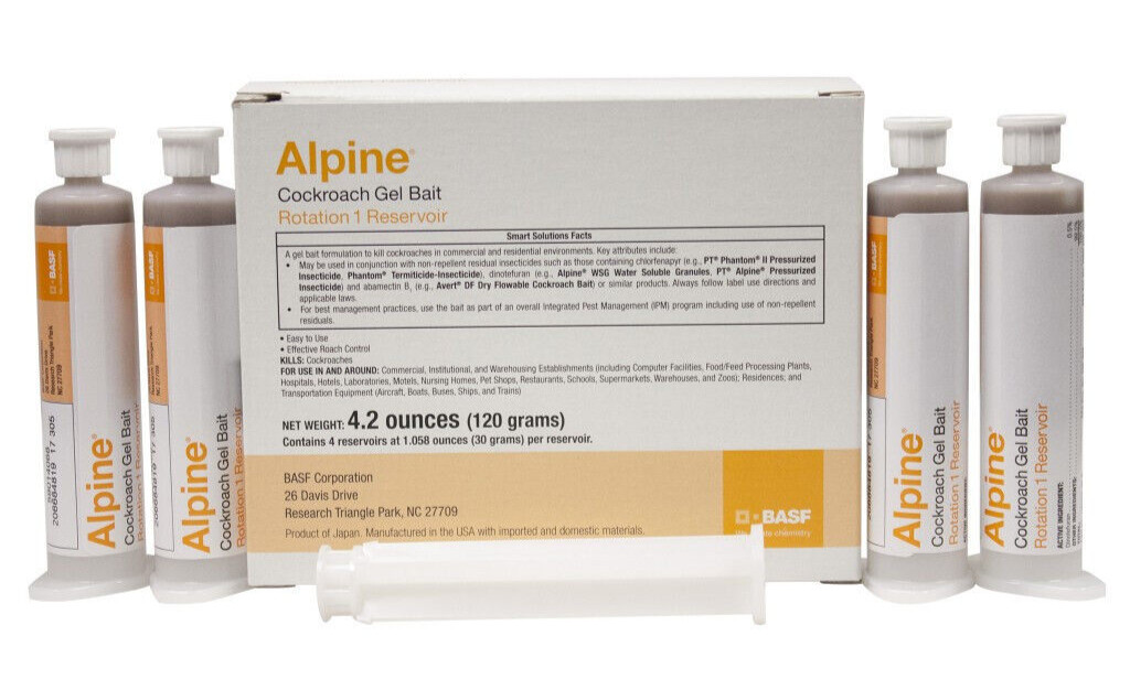 4 Tubes Alpine Cockroach German Roach Control Gel Bait Rotation 1 ~120 grams gallery