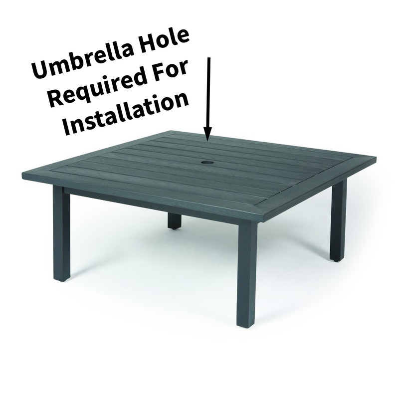 14 In. Rectangle Outdoor Propane Gas Fire Pit 15,000 BTU Stone Look / Lava Rocks gallery