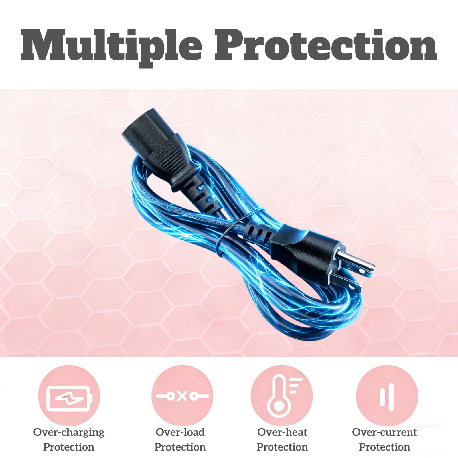 6ft UL AC Power Cord Cable Charger for LG 24-Inch Screen LCD Monitor 24BK550Y-I gallery