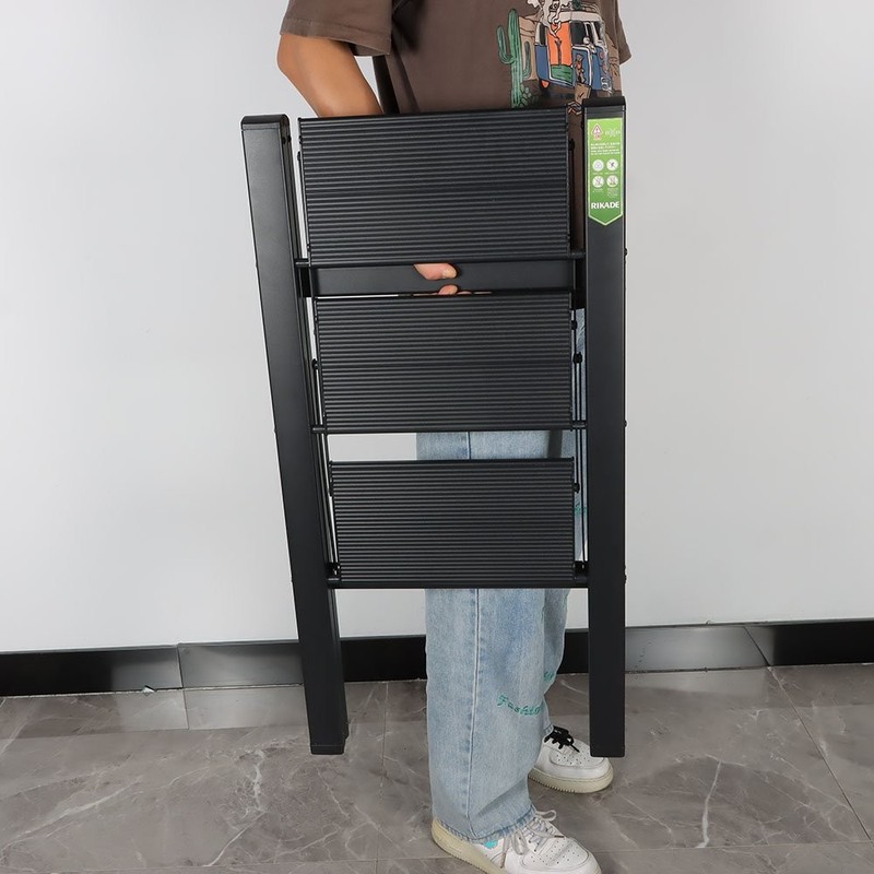 3 Step Ladder Folding Step Stool with Anti-Slip Pedal Steel Ladder Anti-Slip gallery