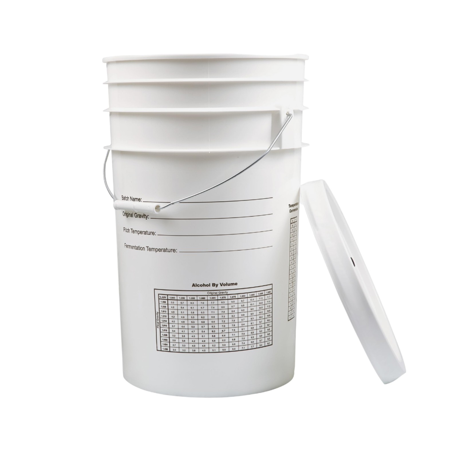 Fastrack 6.5 Gallon Fermenting Bucket with Lid | White | 100 Food Grade-BPA gallery