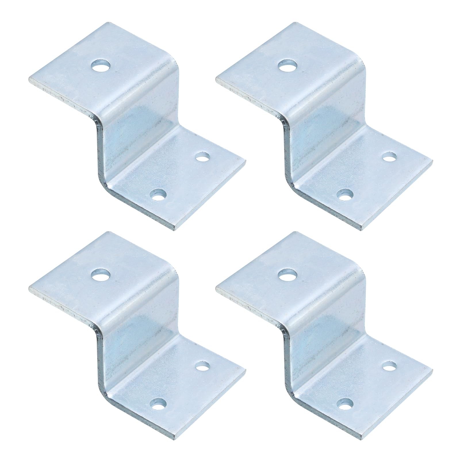 Silver Z Brackets Heavy Duty Right Angle Corner Brace Support 1.57 In 4 PCS gallery