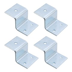 Silver Z Brackets Heavy Duty Right Angle Corner Brace Support 1.57 In 4 PCS