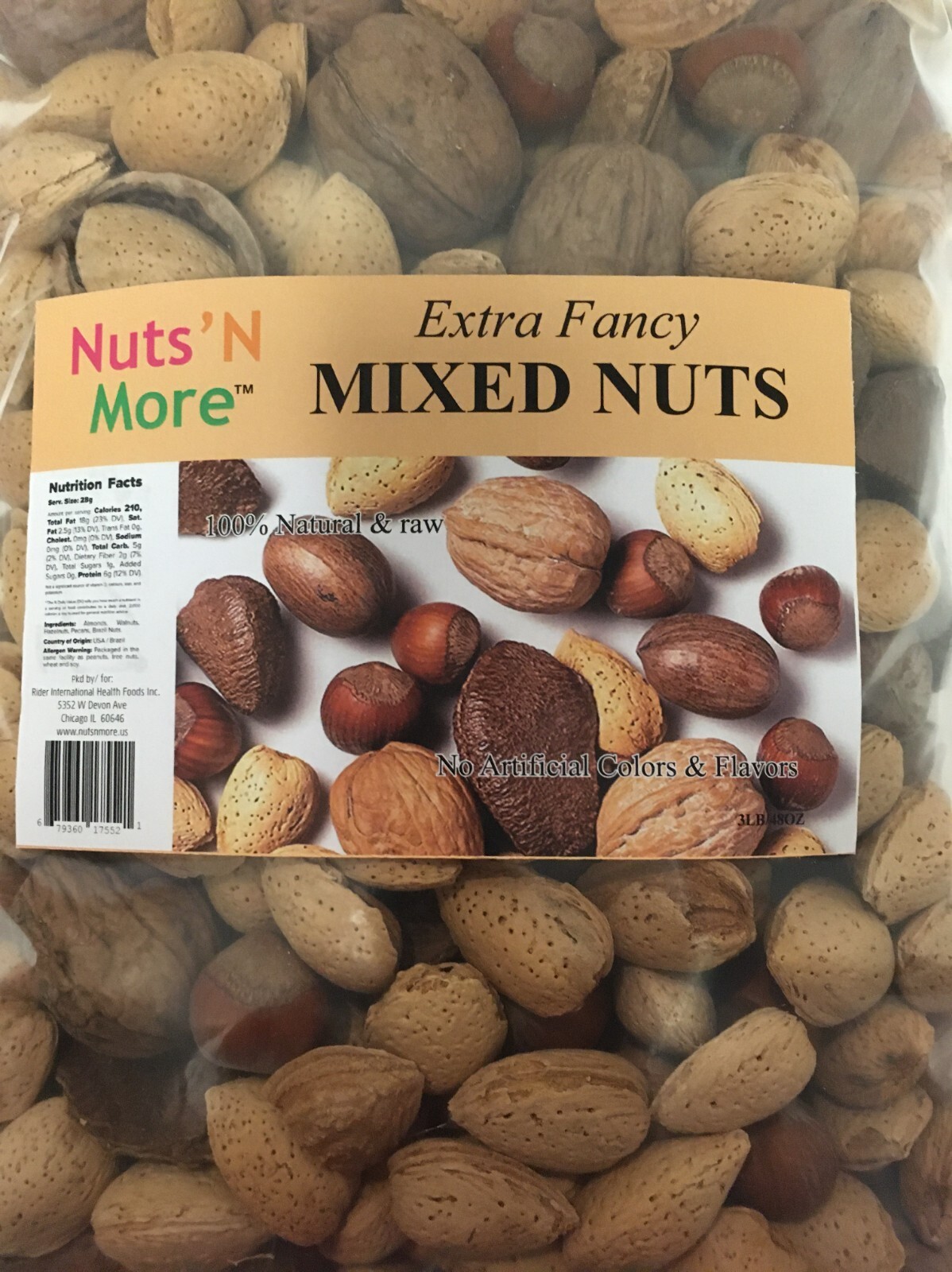In Shell Mixed Nuts - 3 lb- extra fancy with brazil - NUTS N MORE gallery