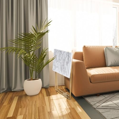 Folding TV Tray Table, Rectangular TV Trays Dinner Snack Table for Eating on gallery