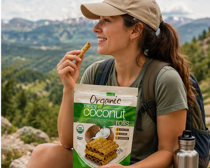 2 PACK Tropical Fields Organic Crispy Coconut Rolls, 11 OZ Each, FREE SHIPPING!! gallery