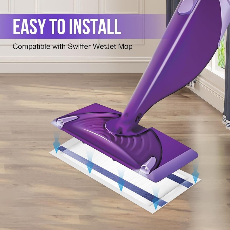 Compatible Disposable Mop Pad Refill for Wet Jet Mop - Super Absorbent 20 Count gallery