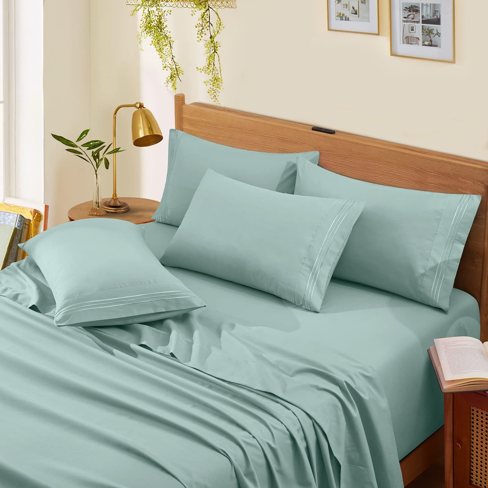 Extra Deep Pocket Queen Sheets - Fits Mattress 18-24 Inches Deep - 6 Pieces H... gallery