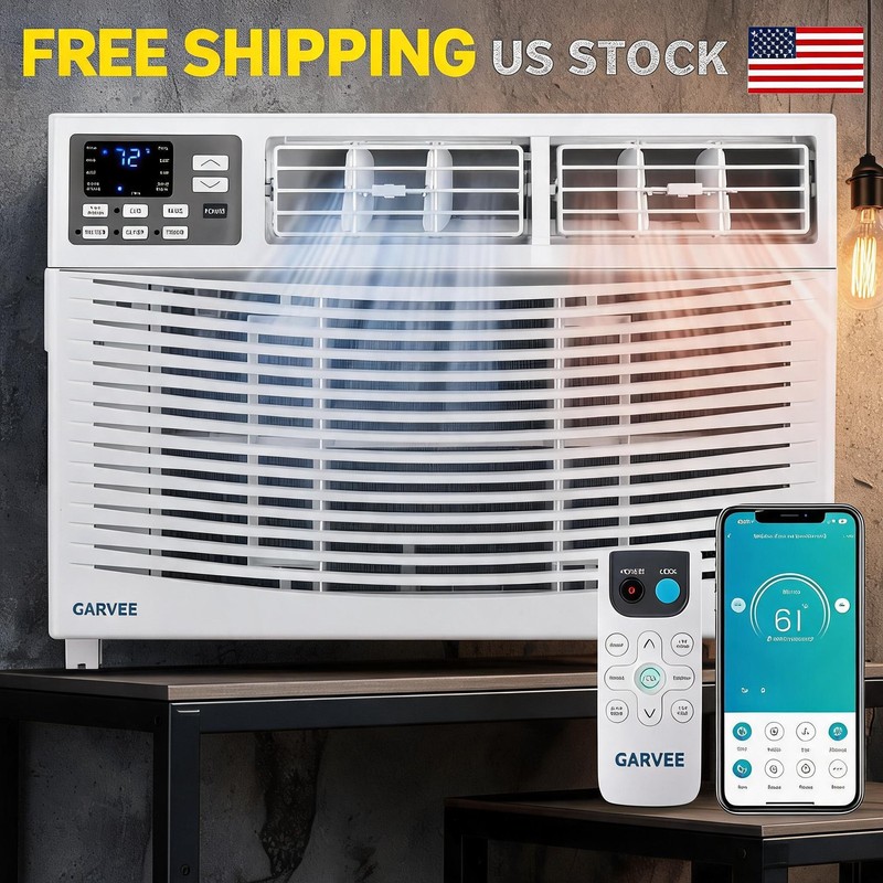 12000 BTU Window Air Conditioner with Heat, Smart WiFi Window Mounted AC Unit gallery