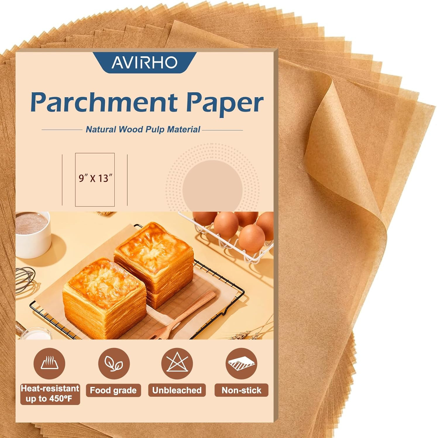 Unbleached Parchment Paper Baking Sheets 9X13In Precut Non-Stick Parchment Paper gallery