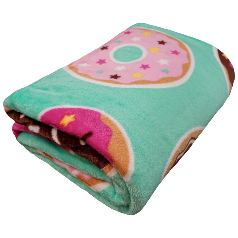 Teal Donut Blanket Soft Plush Blanket Donut Daydream Blanket 50x60in gallery