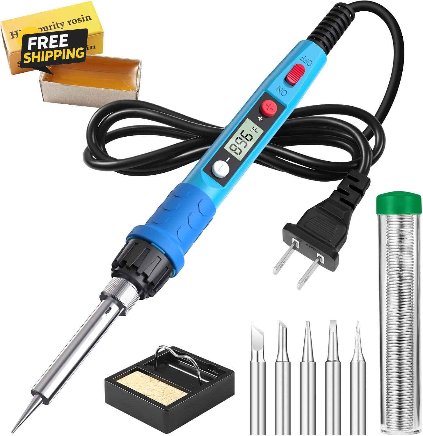 Soldering Iron Kit, 80W 110V LCD Digital Solder Iron Pen with Ceramic gallery