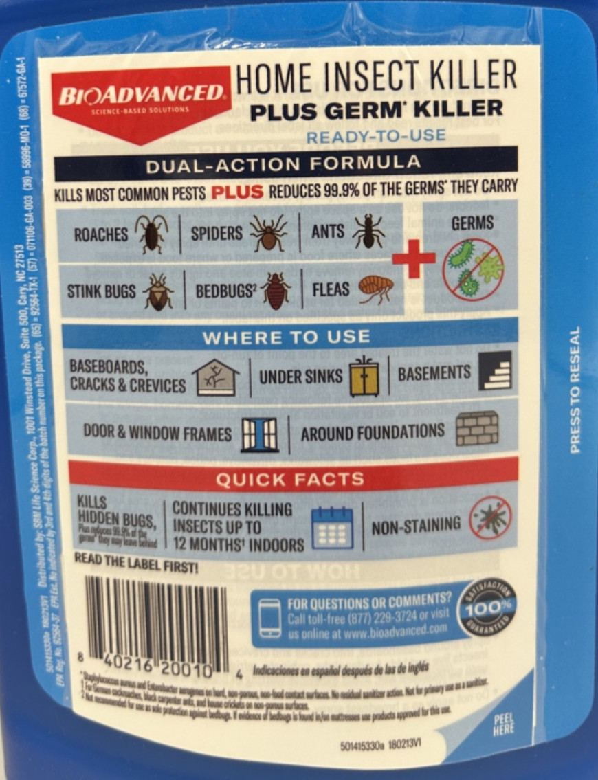 BioAdvanced Home Insect Killer Indoor Insect Protection for Up to 12 Months 24Oz gallery