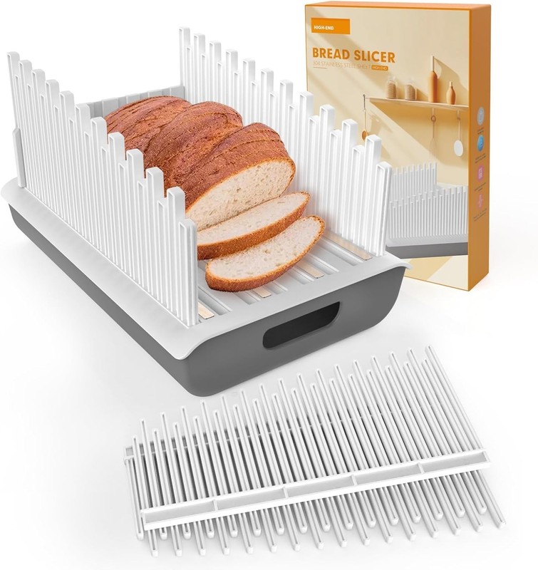 Bread Slicer For Homemade Bread,Bread Slicer Guide For Width Is Adjustable An... gallery