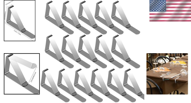 Durable 16 Pack Table Cloth Clips - Rust-Proof Metal for Every Occasion gallery