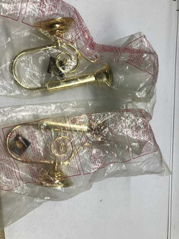 Partylite Cobalt Candlestick Wall Sconces Set 2 Gold Glass Traditional Pair 7309 gallery