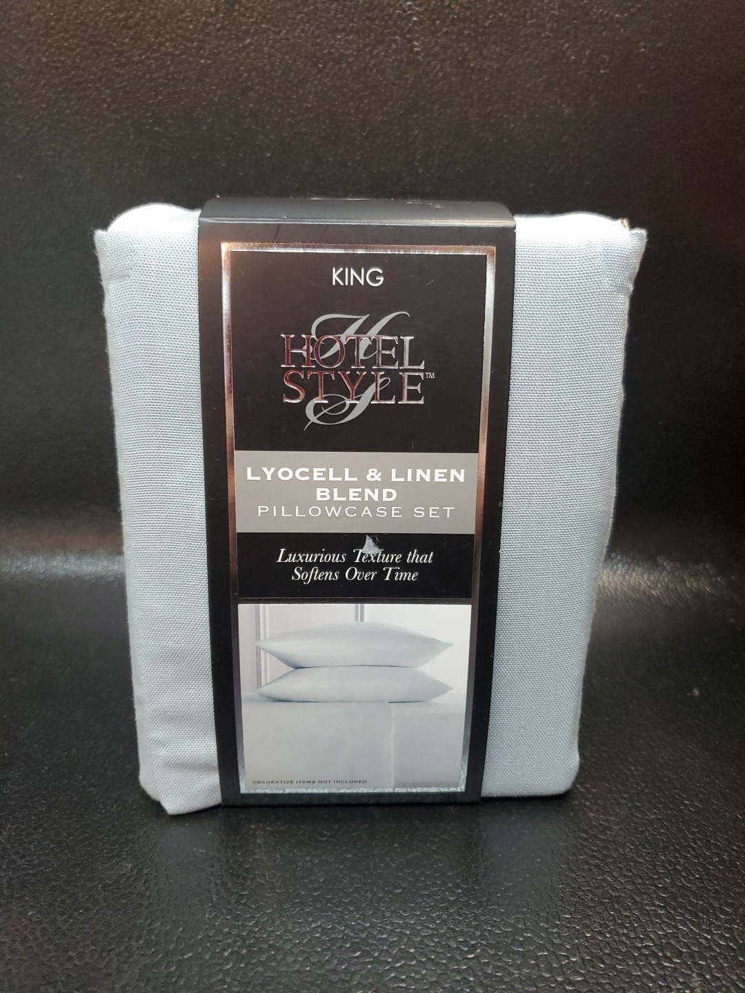 Hotel Style Lyocell & Linen Blend 2 Pillowcases KING, SS DUCK EGG gallery