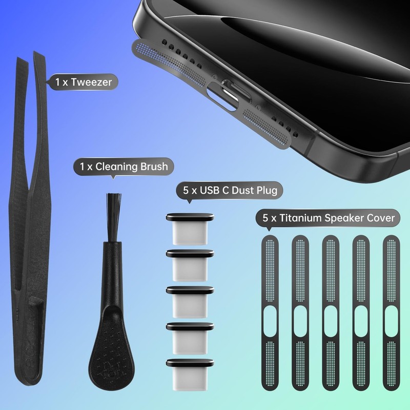 USB C Dust Plug for iPhone 17 Pro/17/Air, 5PCS Type C Charging Port Cover & P... gallery