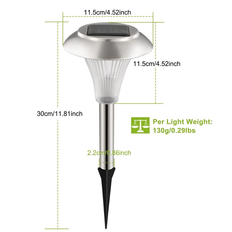 8Pack Solar Power Lights Garden Pathway Landscape LED IP44 Waterproof Lamp gallery