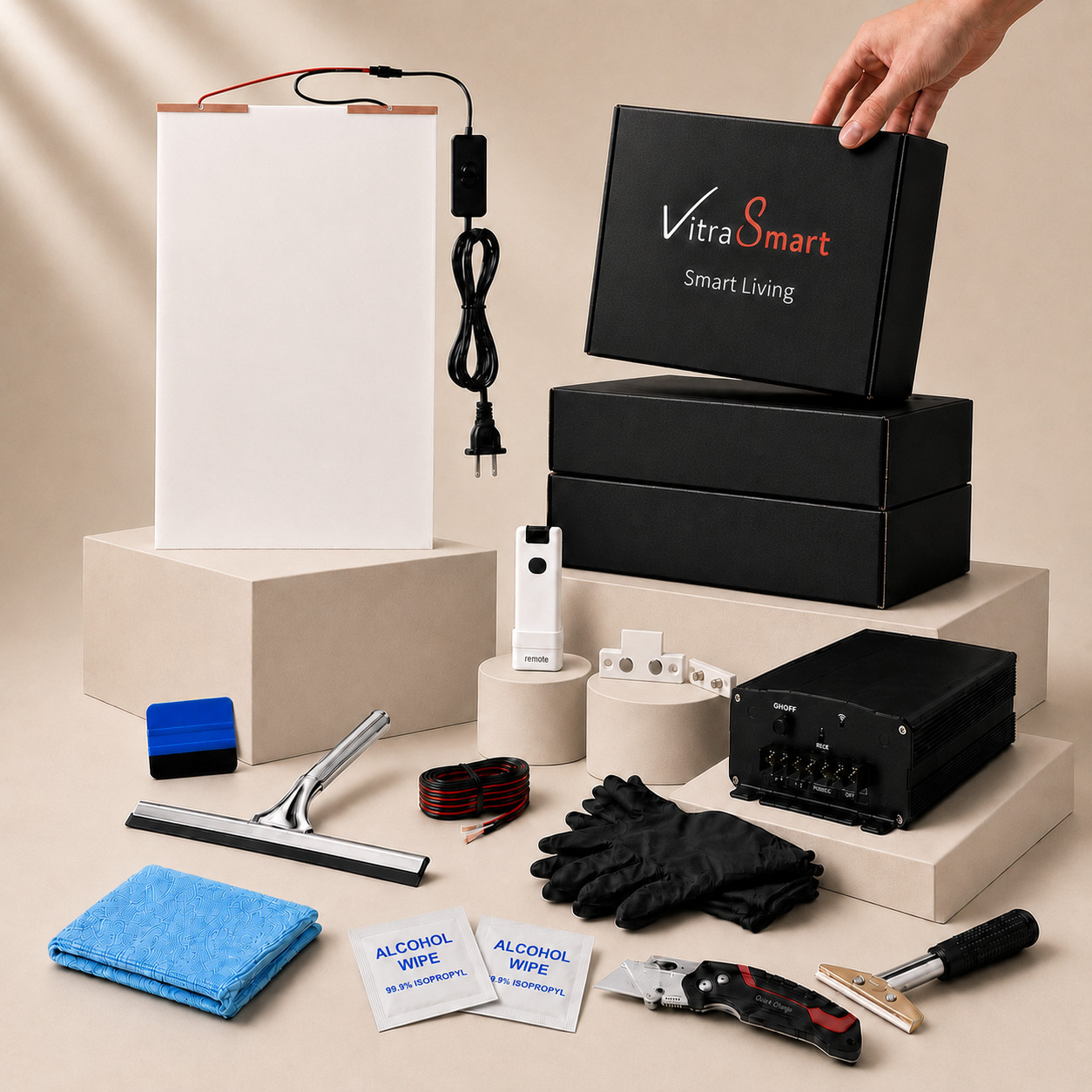 PDLC Smart Film Installation Kit with Pin Connectors Set for Sliding Glass Door gallery