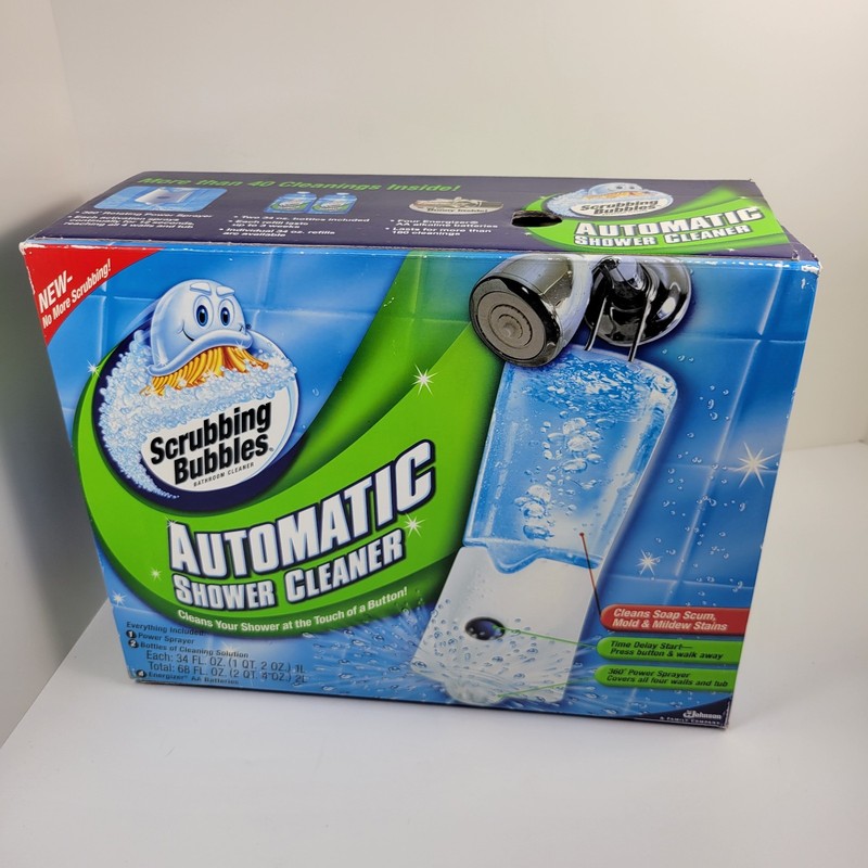 Scrubbing Bubbles Automatic Shower Cleaner Kit Shower Caddy 2 Refills READ gallery