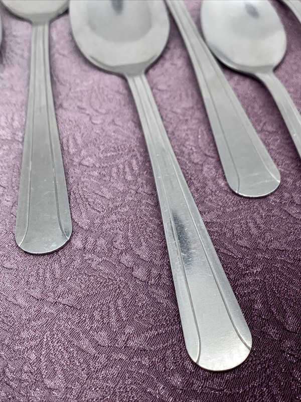 9 Pieces FORK SPOON Wallace Silver Brandware Stainless Outlined China gallery