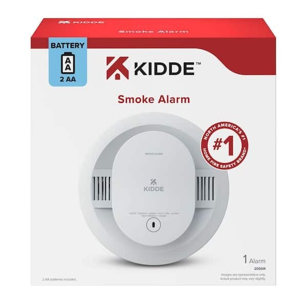 Kidde Battery Powered Smoke Detector Alarm with Photoelectric Sensor 20SDR