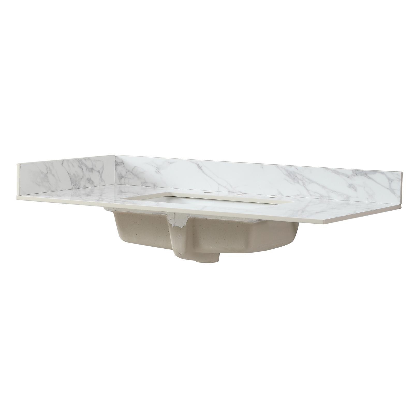 Bathroom Sink Side Splash 22 X 4 Inch Artificial Marble Stone Bianco Carrara gallery