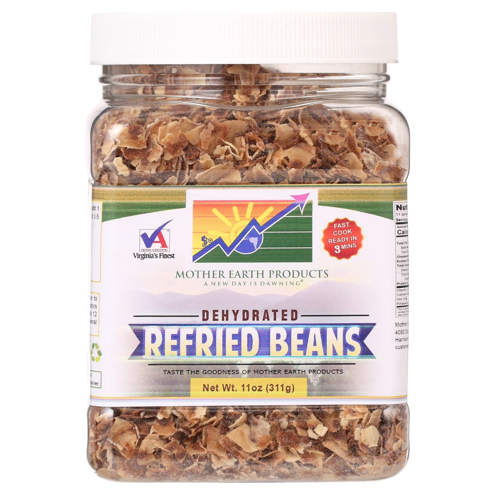 Dehydrated Refried Beans Mix Non-GMO Organic Pinto Beans Quart Jar Easy Prep gallery