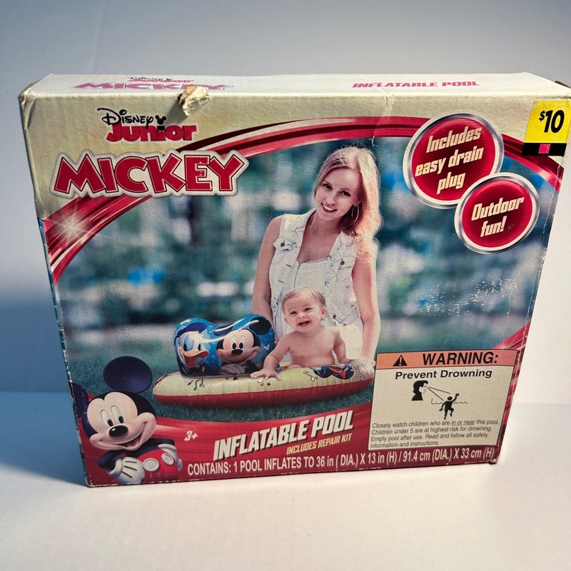 Disney Junior Mickey Mouse Inflatable Kiddie Pool 36" Round Outdoor Fun gallery