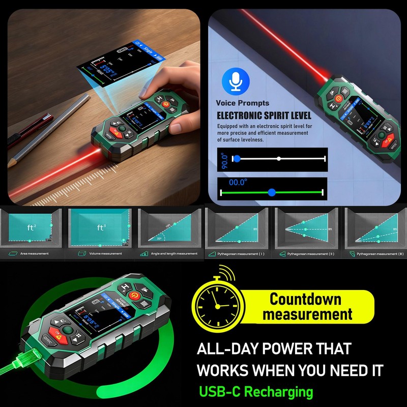 Stud Finder Wall Scanner 10 in1 Multi-Function Wall Detector Precisely Locate... gallery