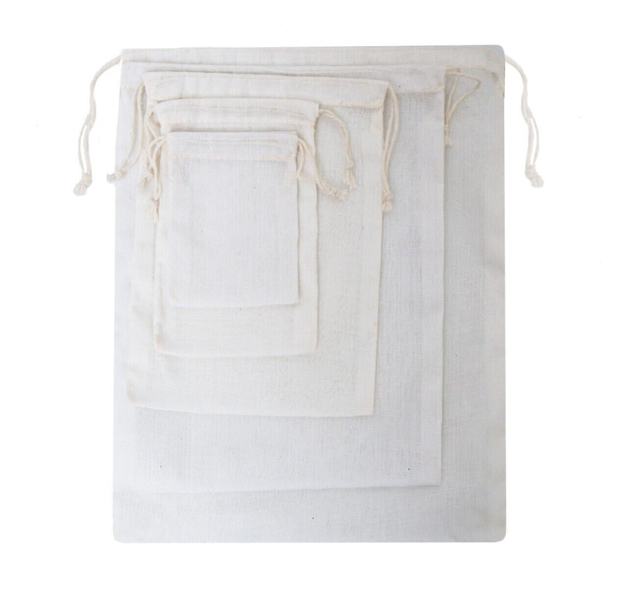 Biglotbags - Premium Poly Cotton Double Drawstring Reusable Muslin Bags gallery