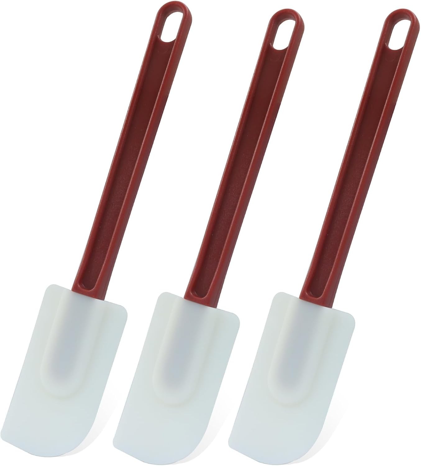 3 Piece Heat Resistant Silicone Spatula Set 25cm Soft Flexible Rubber Scrapers gallery