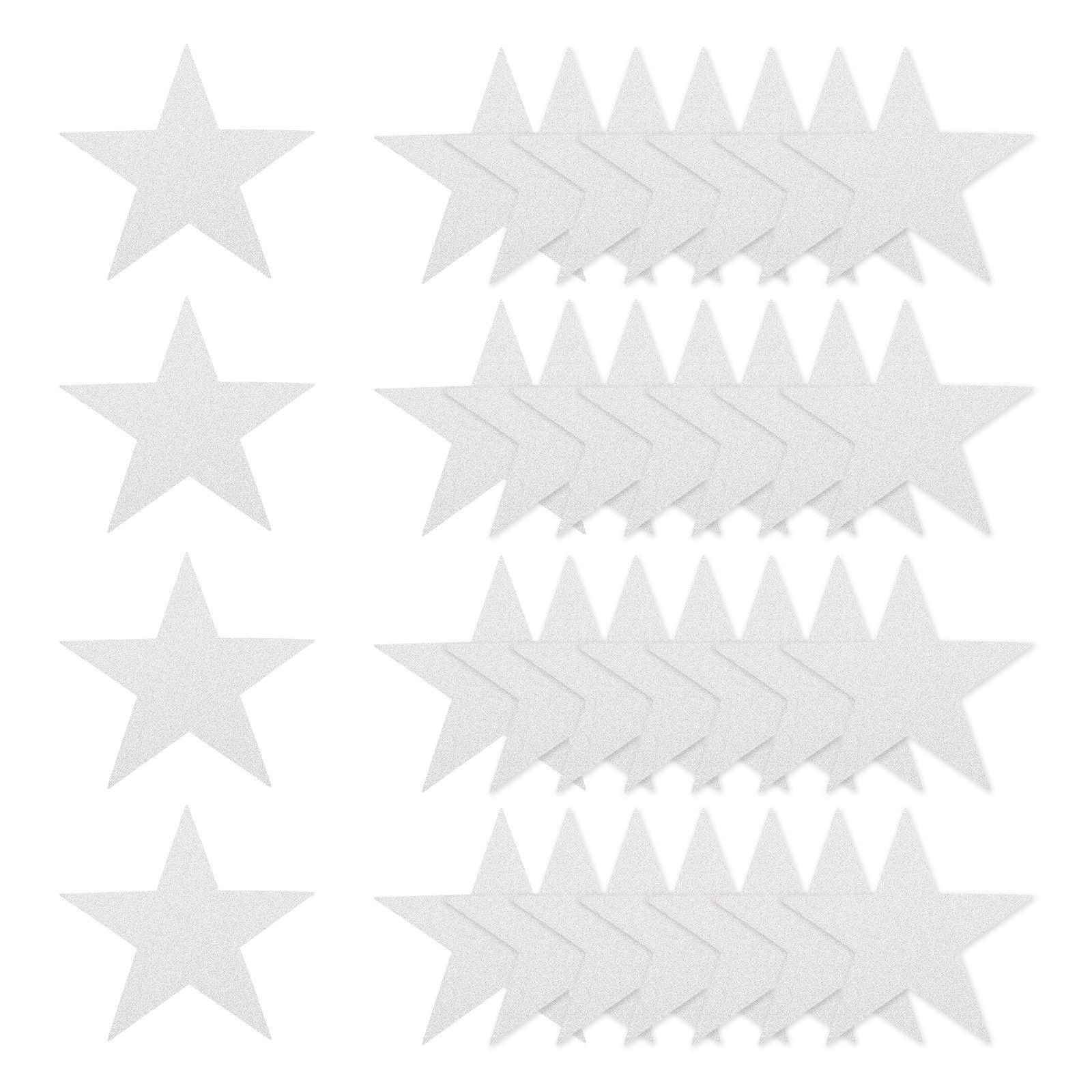 48 Pcs Glitter Star Cutouts, 6 Inch Paper Star Confetti Shiny, Bright Silver gallery