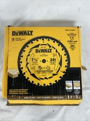 10 Pack Dewalt Circular Saw Blade, 24T, 5/8 in Arbor, 7-1/4 In. – DWA271424B10