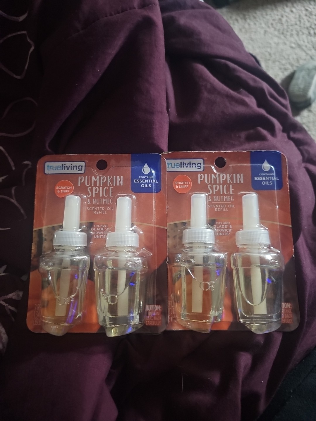 Apple Cinnamon & Pumpkin Spice Plugins Scented Essential Oil (Set of 2 pks) NEW gallery