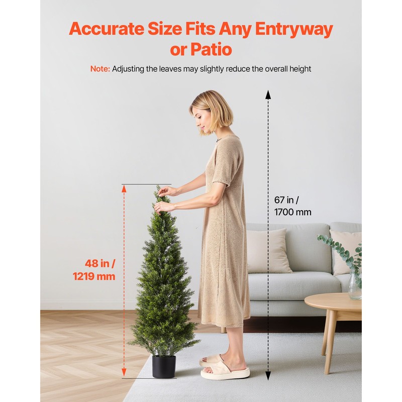 Uimoso 48-Inch Artificial Cedar Tree for Outdoor and Indoor Decoration gallery