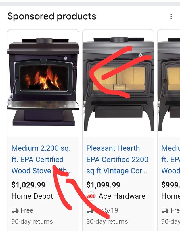 ✨️ Pleasant Hearth Medium 2,200 sq. ft. EPA Certified Wood Stove with Pedestal a gallery