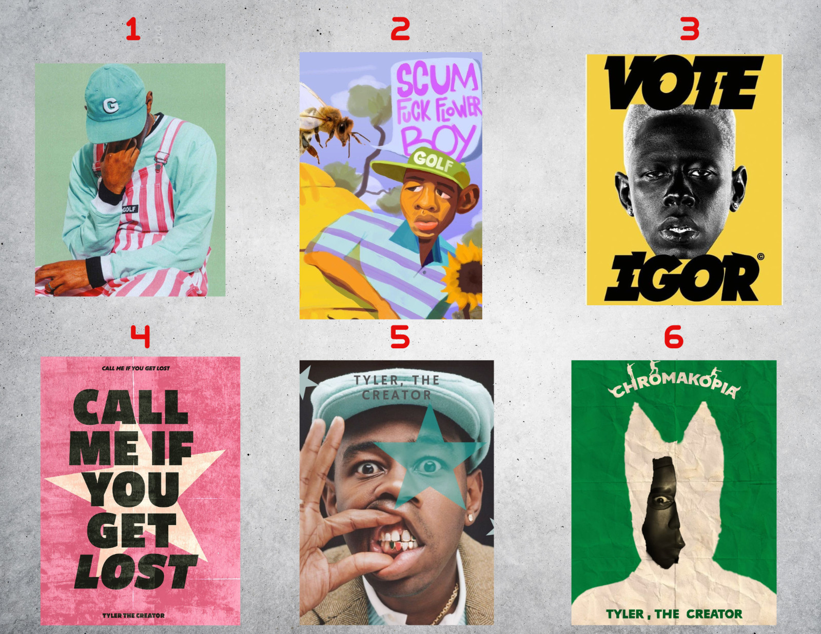 Tyler The Creator Music Wall Collage Poster Prints gallery