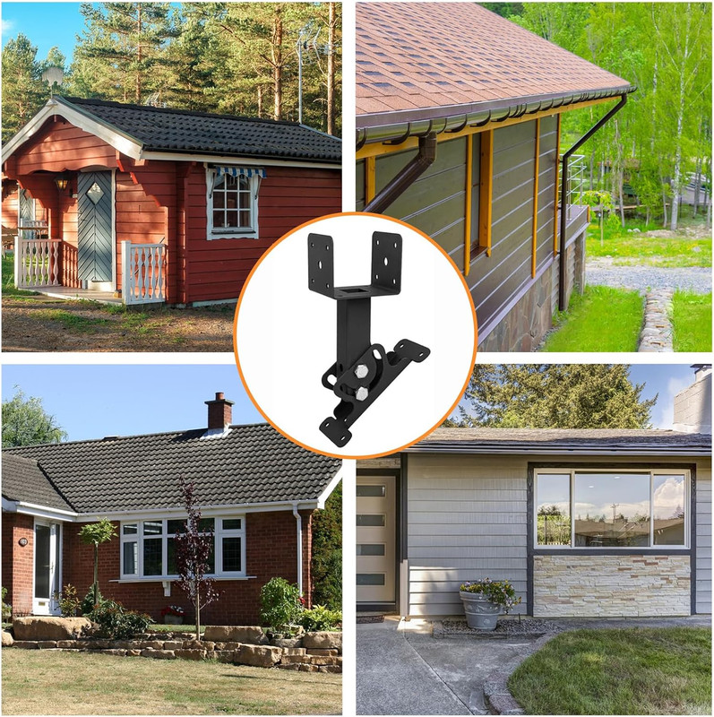 3PCS Roof Riser Brackets Kit - Adjustable Pergola Beam Brackets - Heavy Duty Mou gallery