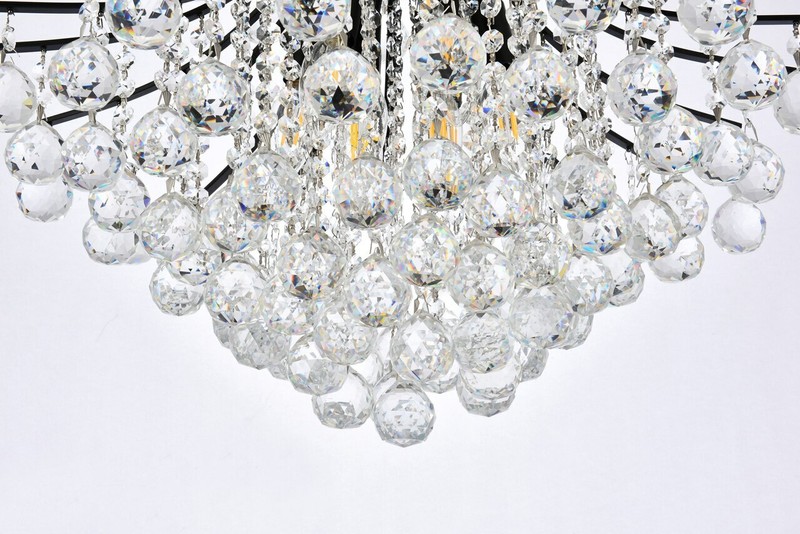 Crystal Chandelier 11 Light Fixture Pendant Black Foyer Dining Room Kitchen 22" gallery